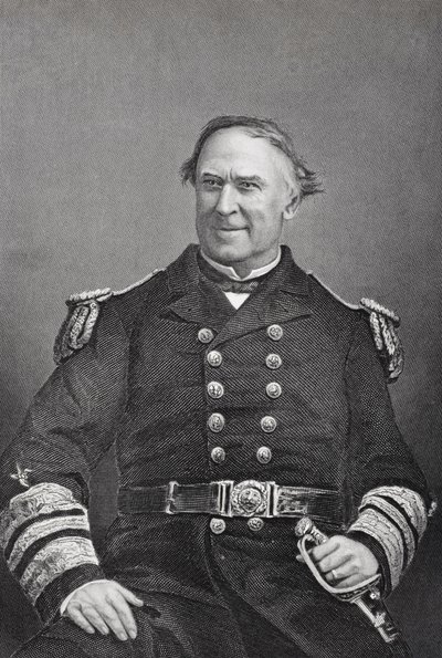 Retrato del Almirante David Glascoe Farragut (1801-70) de American School